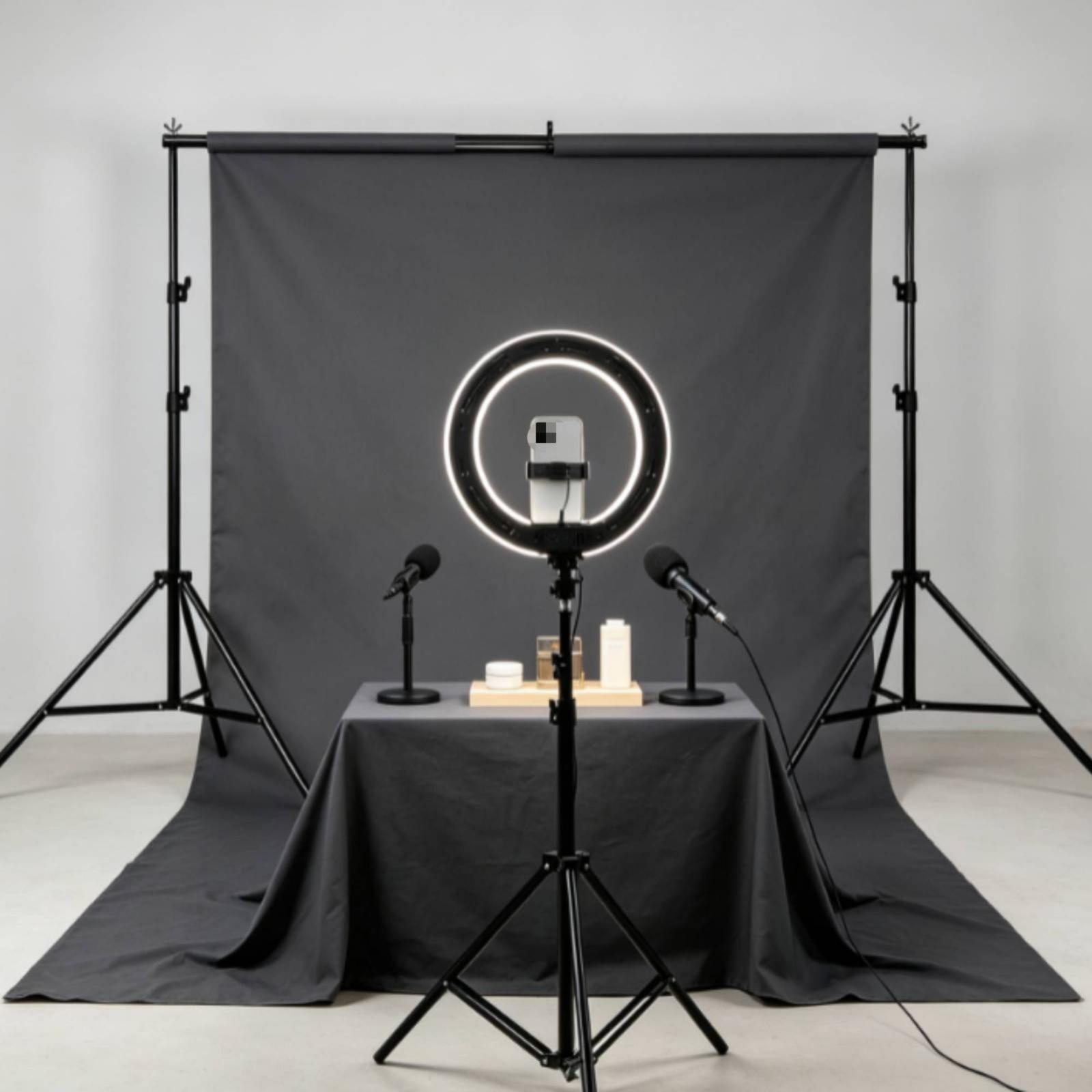 Photography Studio Lighting Set Up - Stand Latar Belakang Fotografi yang Kokoh