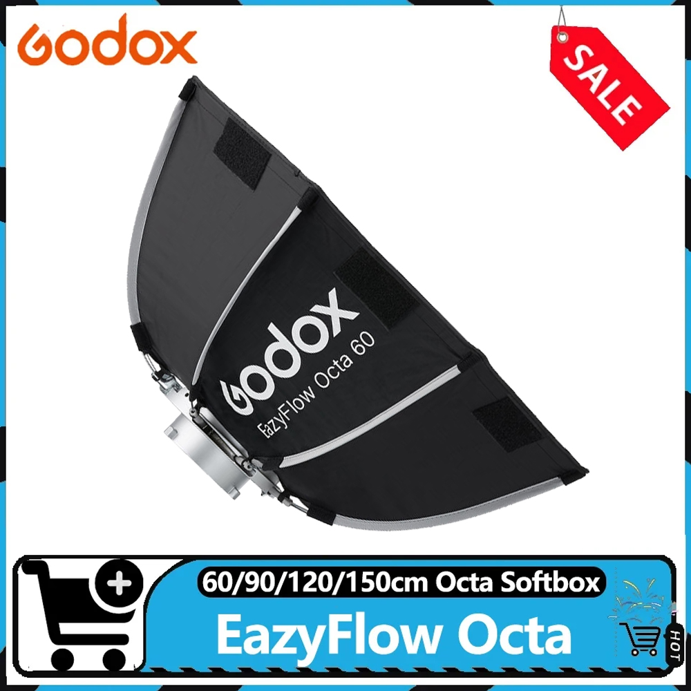 Photography Studio Lighting Set Up - Godox EazyFlow Series Octa 60/90/120/150cm Softbox
