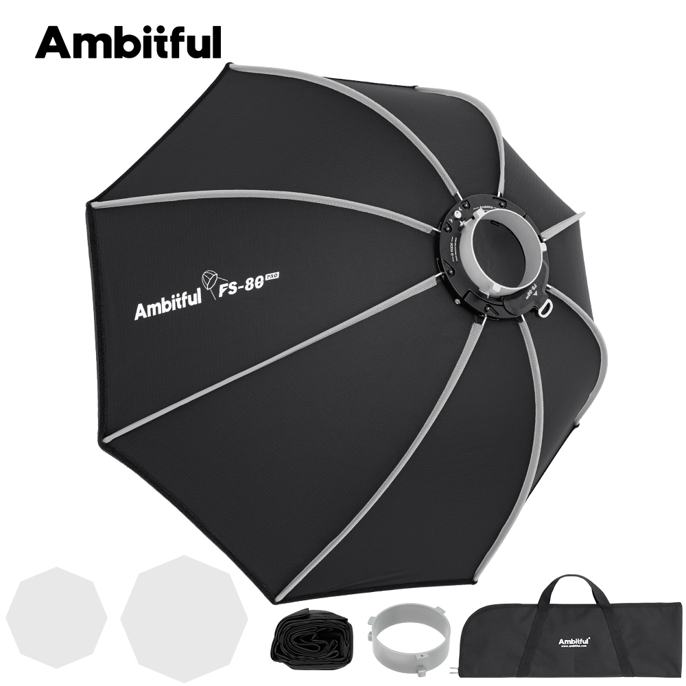 Photography Studio Lighting Set Up - Ambitful FS80PRO Kotak Lampu Fotografi Softbox