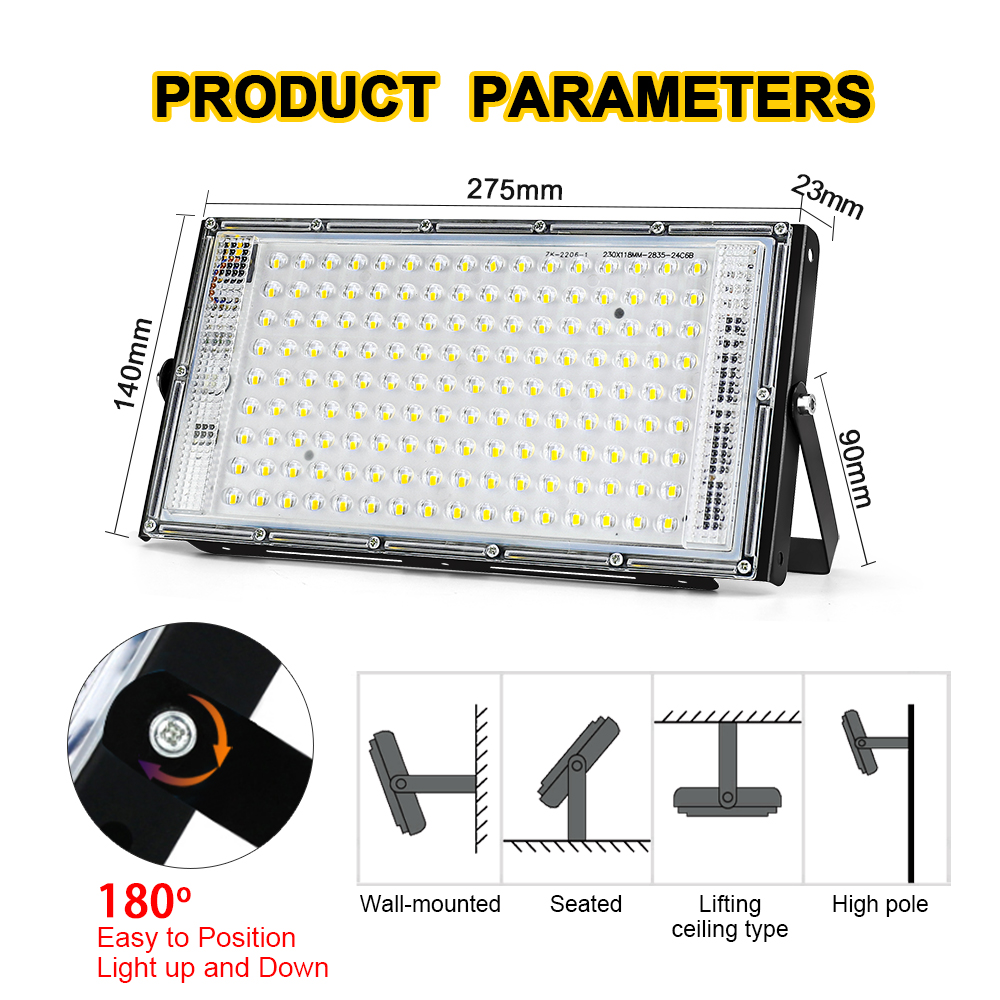 50W 100W 150W Lampu Sorot Led  - Photography Lighting Uk ulasan dan harga