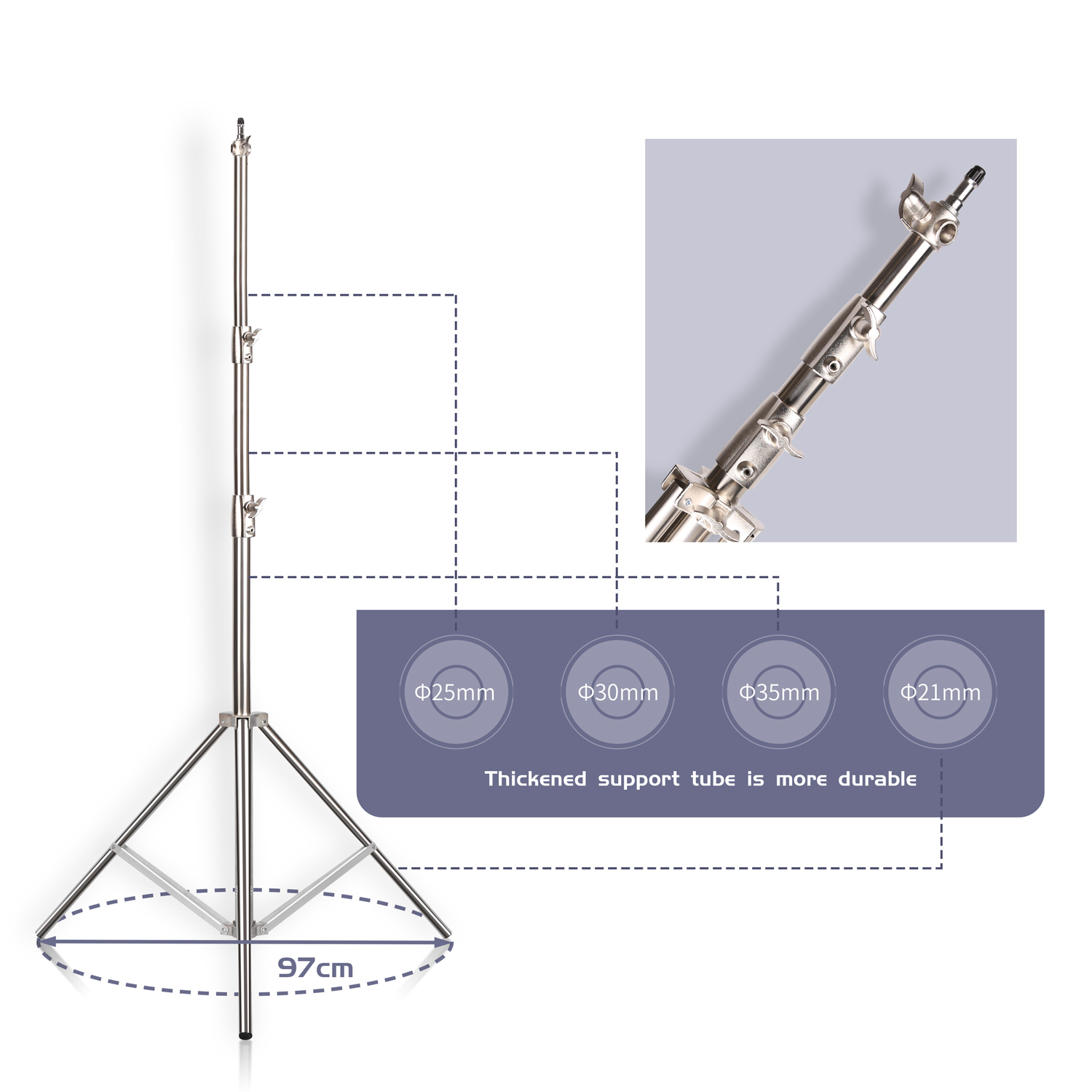 SH 2.8M dudukan lampu baja tah - Photography Lighting Mount ulasan dan harga