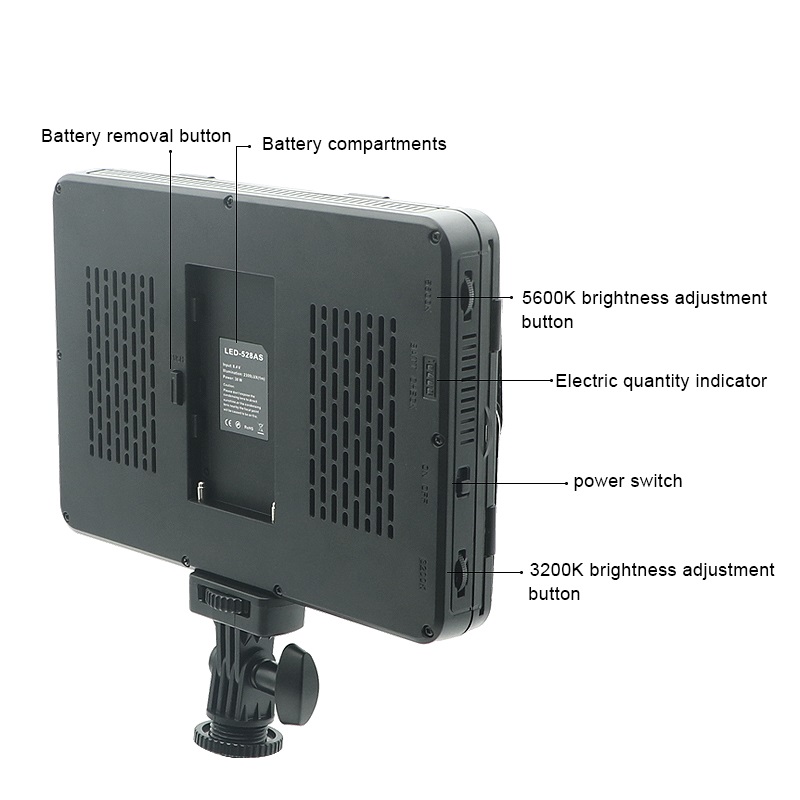 Panel Video LED-528AS 38W Berk - Photography Studio Lighting Set Up ulasan dan harga