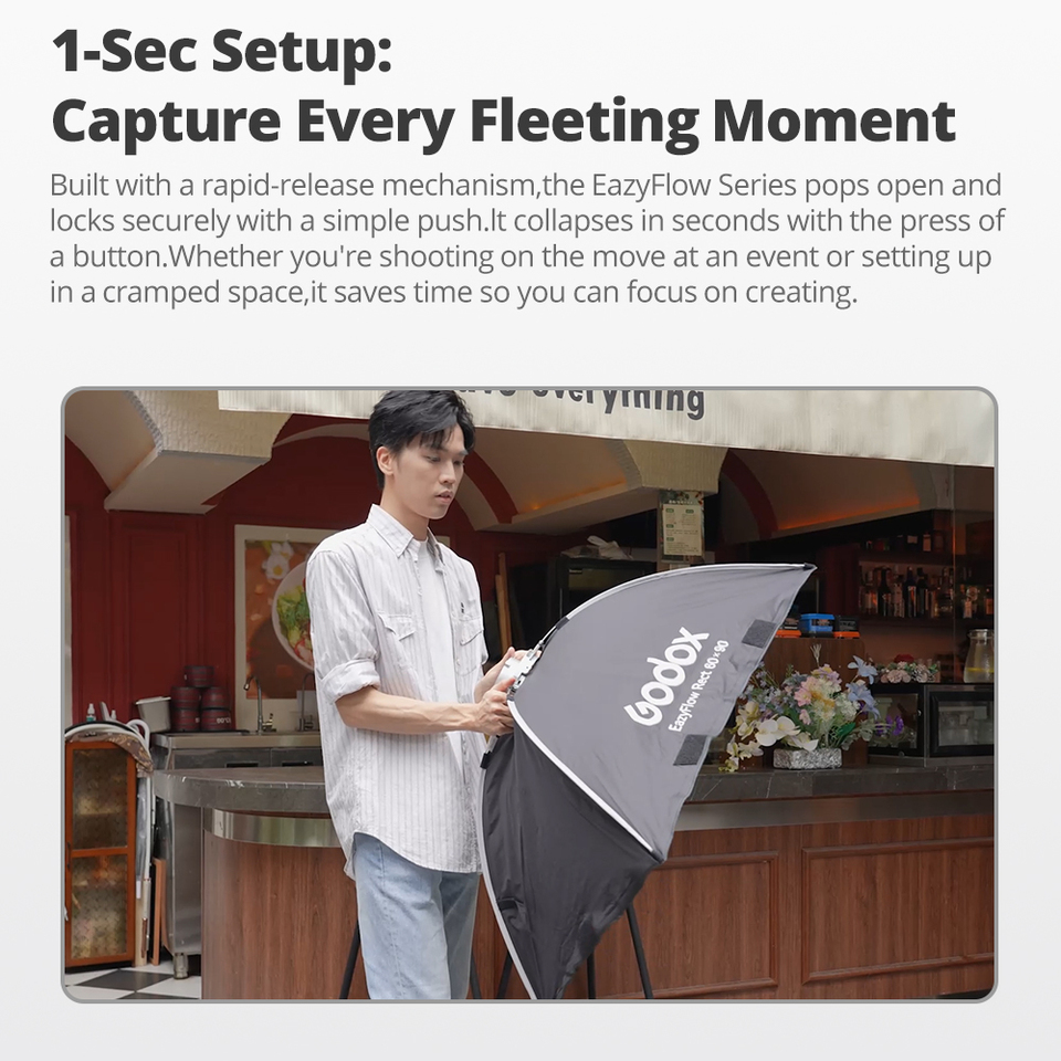 Godox EazyFlow Softbox Lipat d - Photography Studio Lighting Set Up ulasan dan harga