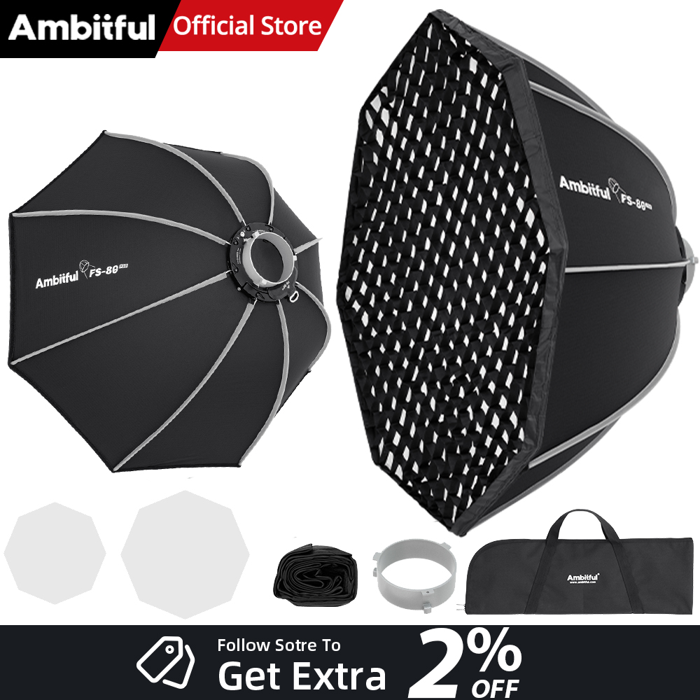 AMBITFUL FS80PROII Softbox Bow - Photography Studio Lighting Set Up ulasan dan harga