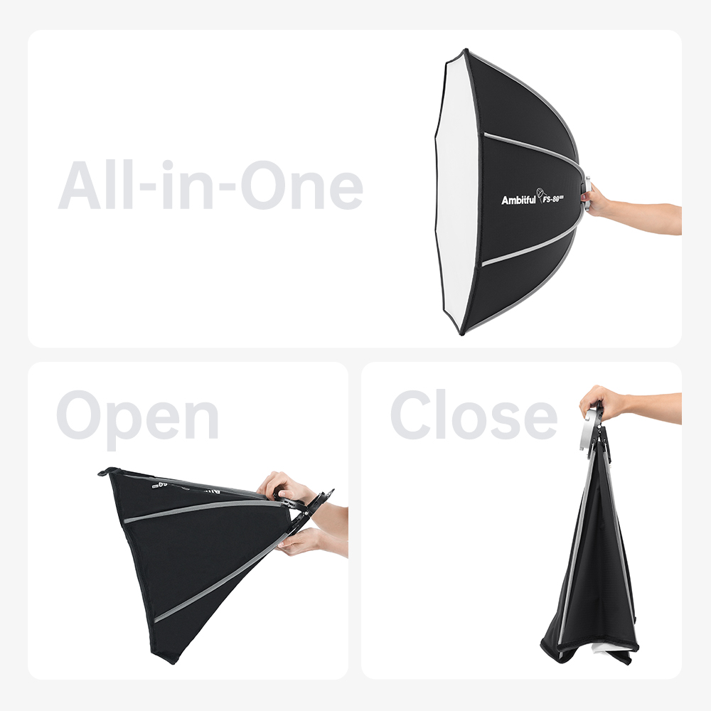 AMBITFUL FS80PROII Softbox Bow - Photography Studio Lighting Set Up ulasan dan harga