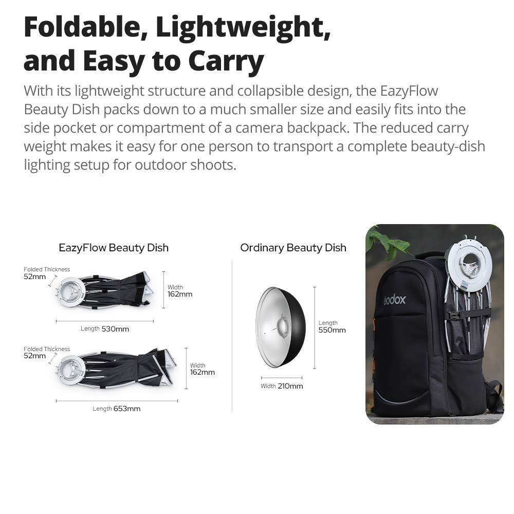 Godox EazyFlow Beauty Dish 65/ - Photography Lighting With Flash ulasan dan harga
